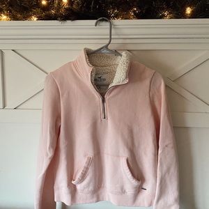 hollister sherpa quarter zip